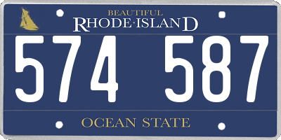 RI license plate 574587