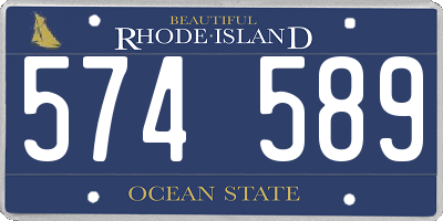 RI license plate 574589