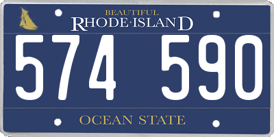 RI license plate 574590