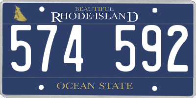 RI license plate 574592