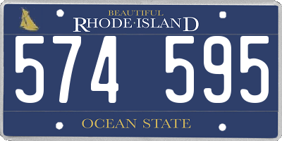 RI license plate 574595