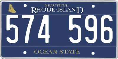 RI license plate 574596