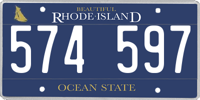 RI license plate 574597