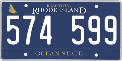 RI license plate 574599