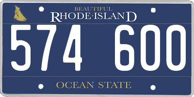 RI license plate 574600