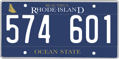 RI license plate 574601