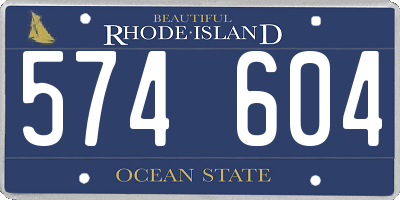 RI license plate 574604
