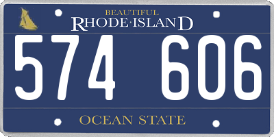 RI license plate 574606