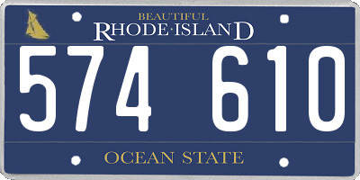 RI license plate 574610