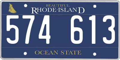 RI license plate 574613
