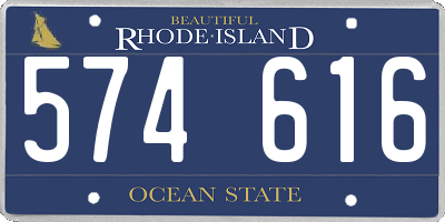 RI license plate 574616