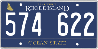 RI license plate 574622