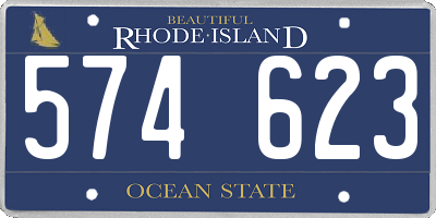 RI license plate 574623