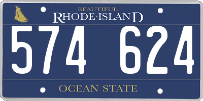 RI license plate 574624