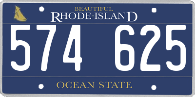 RI license plate 574625