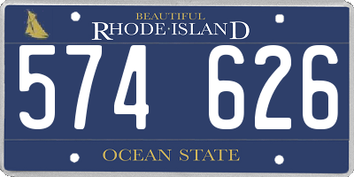 RI license plate 574626