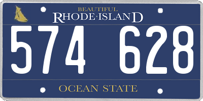 RI license plate 574628