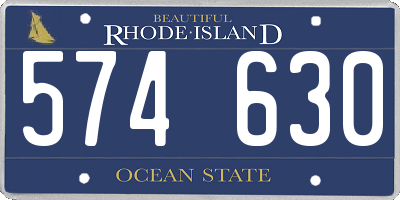 RI license plate 574630