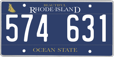 RI license plate 574631
