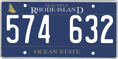 RI license plate 574632