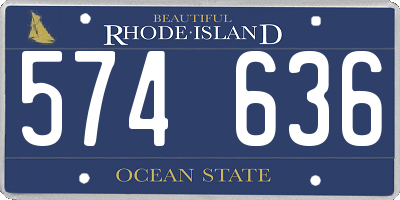 RI license plate 574636