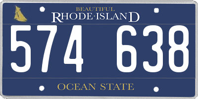RI license plate 574638