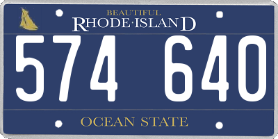 RI license plate 574640