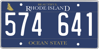 RI license plate 574641