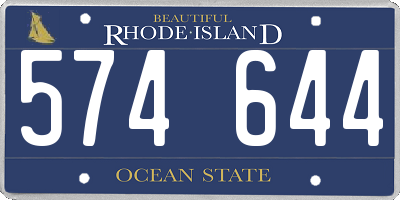 RI license plate 574644