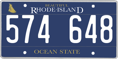RI license plate 574648