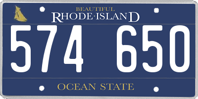 RI license plate 574650