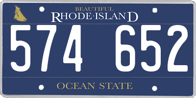 RI license plate 574652