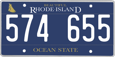 RI license plate 574655