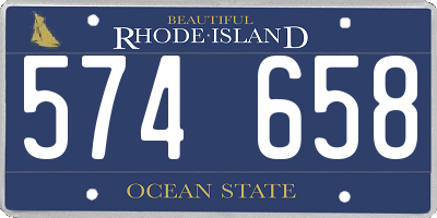 RI license plate 574658