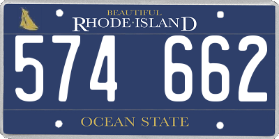 RI license plate 574662
