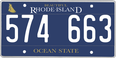 RI license plate 574663