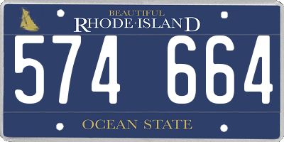 RI license plate 574664