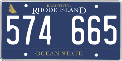 RI license plate 574665