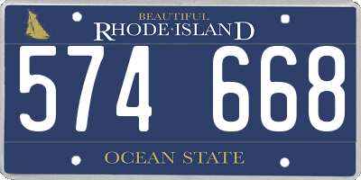 RI license plate 574668