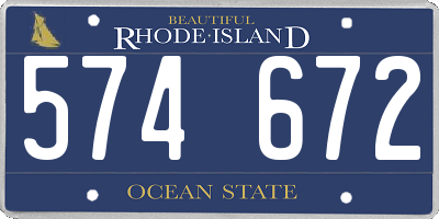 RI license plate 574672