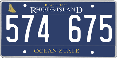 RI license plate 574675