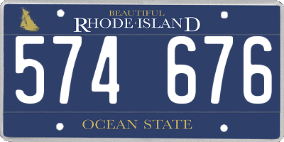 RI license plate 574676