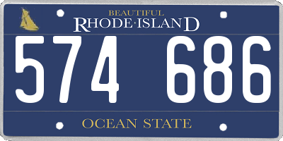 RI license plate 574686