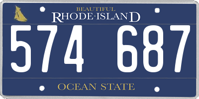 RI license plate 574687
