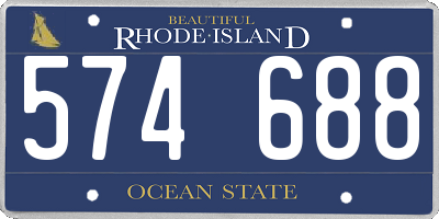 RI license plate 574688