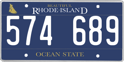 RI license plate 574689