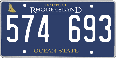 RI license plate 574693