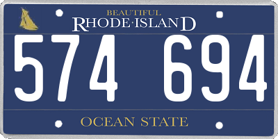 RI license plate 574694