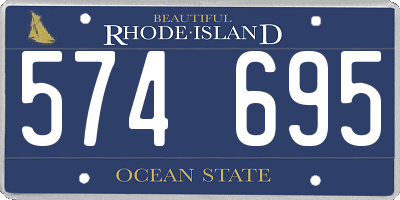 RI license plate 574695