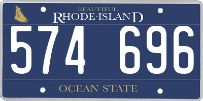 RI license plate 574696